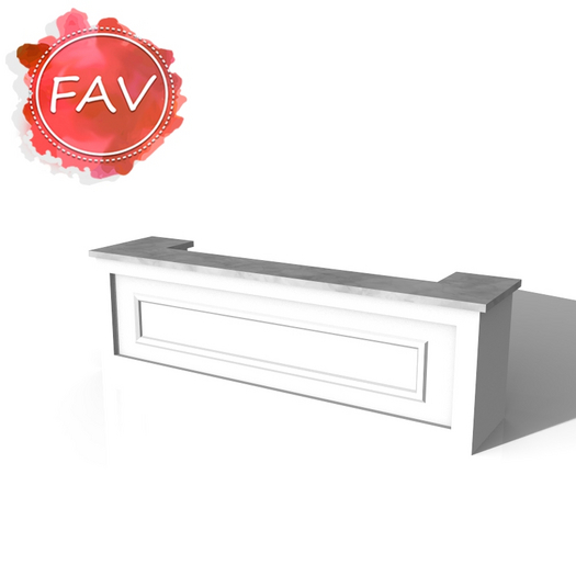 White Marble Business Reception Desk