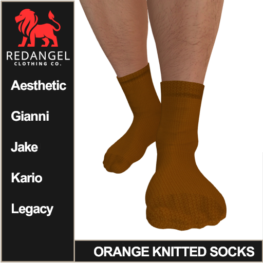 Orange Knitted Socks