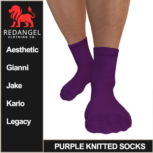 Purple Knitted Socks
