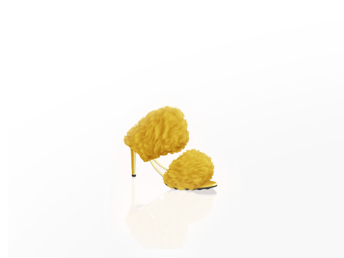 Nadia Fur Pumps — Butter