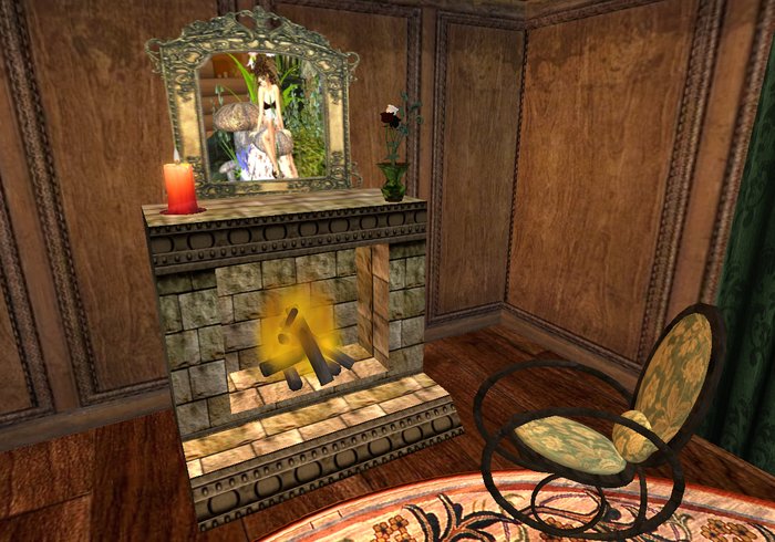 Emma's Fire Place - 3 prims - mod / copy