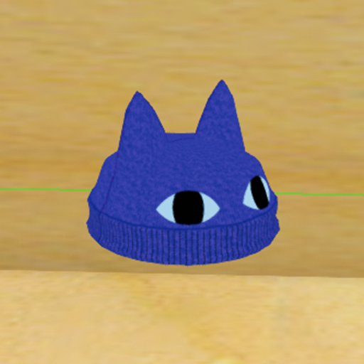 Mütze mit Katzenaugen Blau