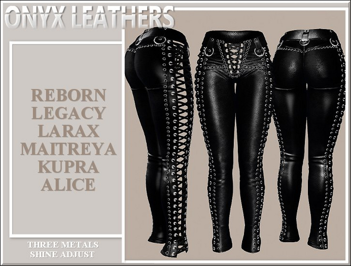 Black Leather Rocker Pants v2