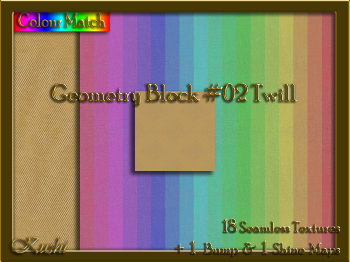 Second Life Marketplace - Geometry Block #02 Twill Solids Seamless ...