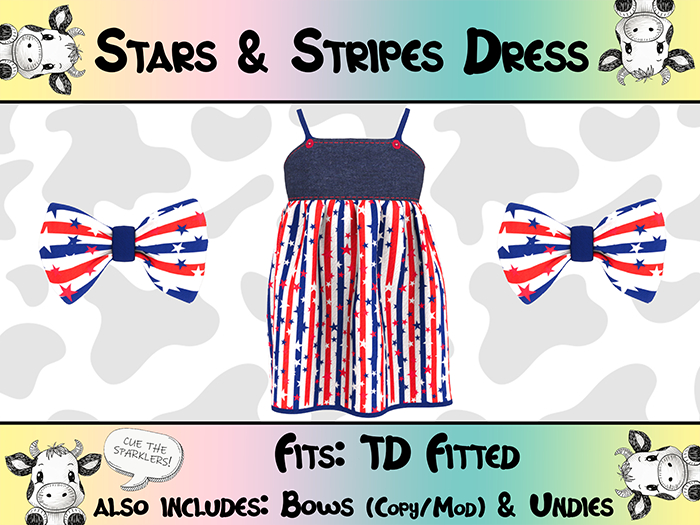 Mini Moo! Stars & Stripes Dress