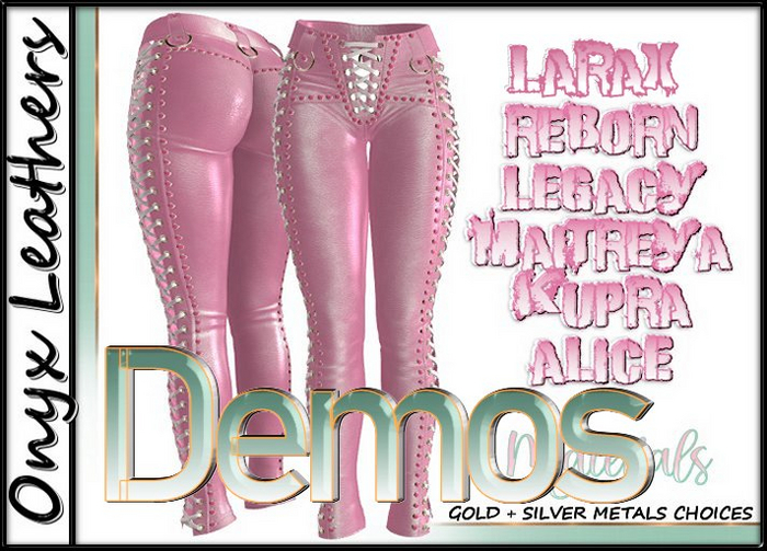 Demos for Light Pink Leather Rocker Pants