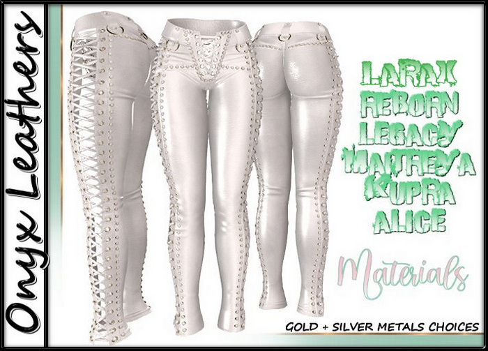 White Leather Rocker Pants v3