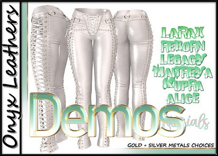 Demos for White Leather Rocker Pants v3