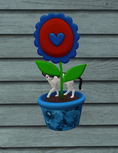 MOoH! Heart flower kitten blue 2LI