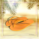 Orange Flip Flops LaraX