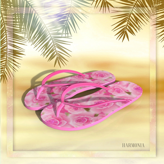 Rose Flip Flops LaraX