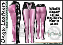 Pink Leather Rocker Pants - Two Tone