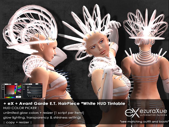 ezura + Avant Garde E.T. Hair Piece *White Set