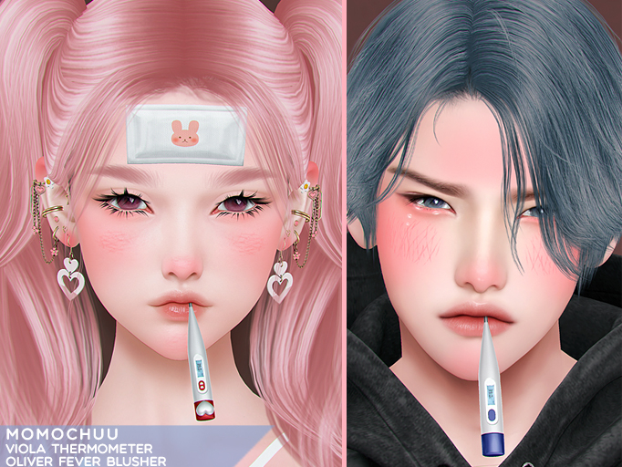 :: MOMOCHUU :: Viola thermometer & Oliver fever blusher