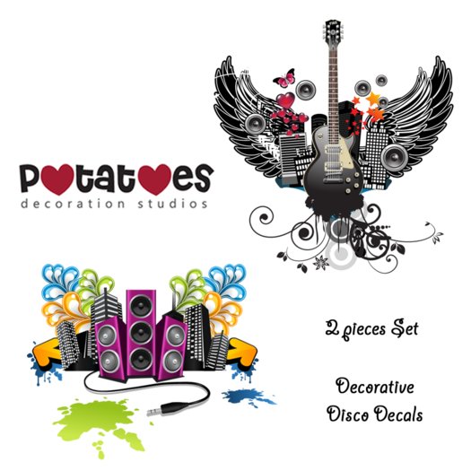 Potatoes Decoration - Disco Decals