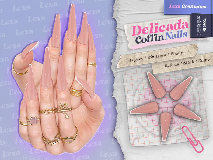 Lexa - Delicada Coffin Nails 