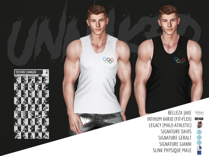 UNNAKED / MUSCLE SHIRT / ALL SIZES / OLYMPICS FULLPACK