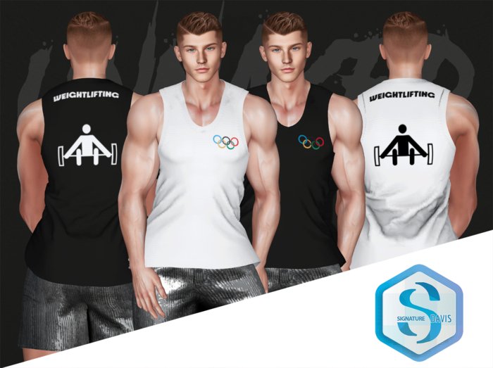 UNNAKED / MUSCLE SHIRT / DAVIS / OLYMPICS - WEIGHTLIFTING