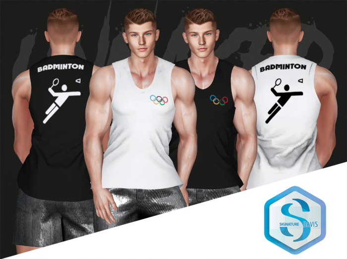 UNNAKED / MUSCLE SHIRT / DAVIS / OLYMPICS - BADMINTON