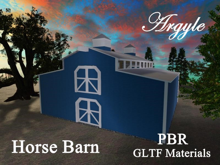 Argyle Horse Barn PBR blue