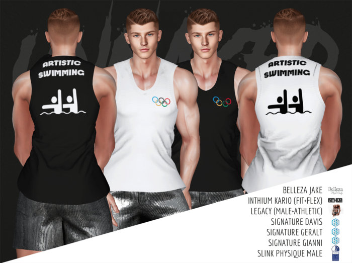 UNNAKED / MUSCLE SHIRT / ALL SIZES / OLYMPICS ARTISTIC SWIMMING