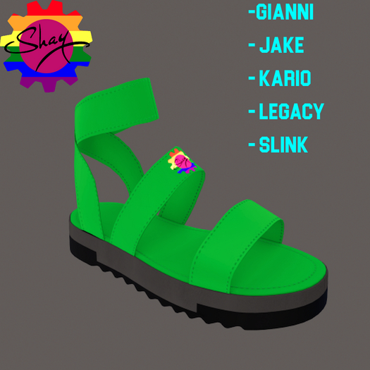 Color Sandals Green