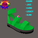 Color Sandals Green