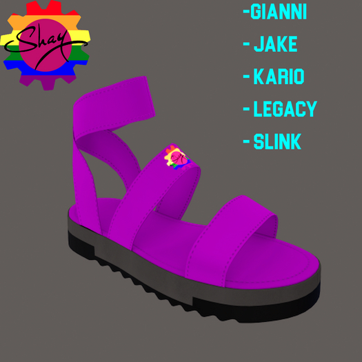 Color Sandals Purple