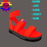 Color Sandals Red