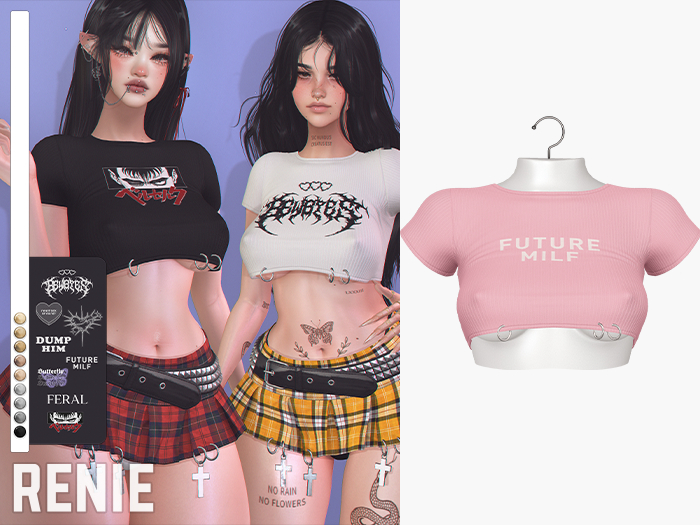 RENIE : REBEL CROP TOP - BLUSH