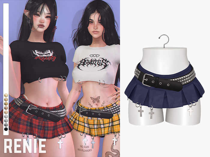 RENIE : REBEL SKIRT - NAVY