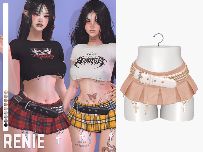 RENIE : REBEL SKIRT - NUDE