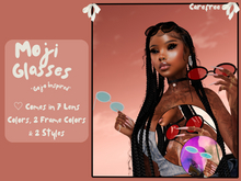 ♡ Carefree Moji Glasses (Gojo Inspired)