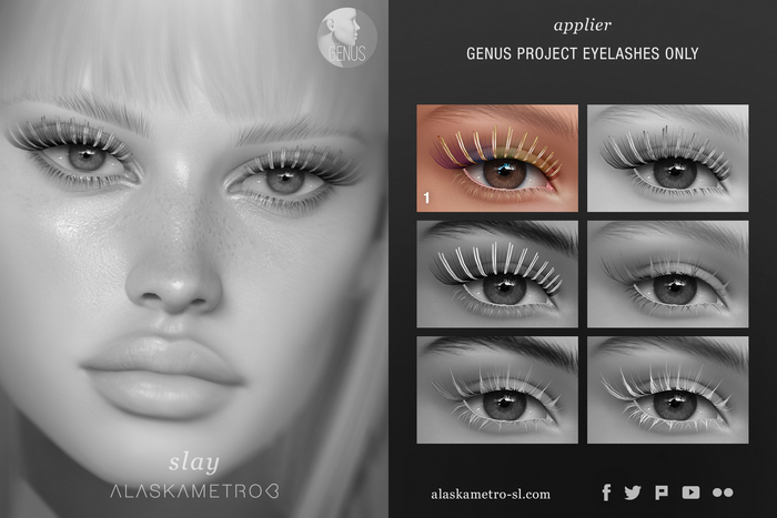 "Slay" tinsel and rainbow eyelashes TESTER | GENUS PROJECT applier