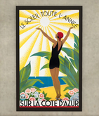 Cote d'Azur Vintage Poster - Le Soleil (PBR 2K)