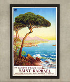 Cote d'Azur Vintage Poster - Saint-Raphael (PBR 2K)