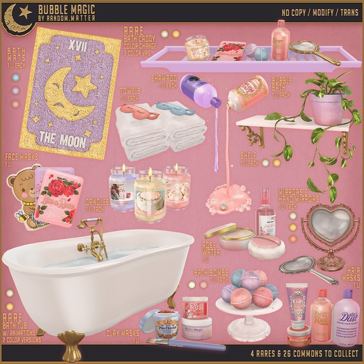 .random.Matter. - Bubble Magic - Bath Tub [Gold] - RARE
