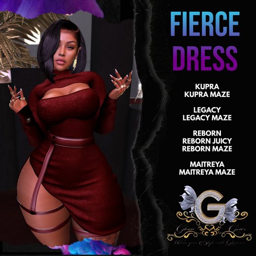 [MONTCLAIR] ~ FIERCE DRESS BURGANDY