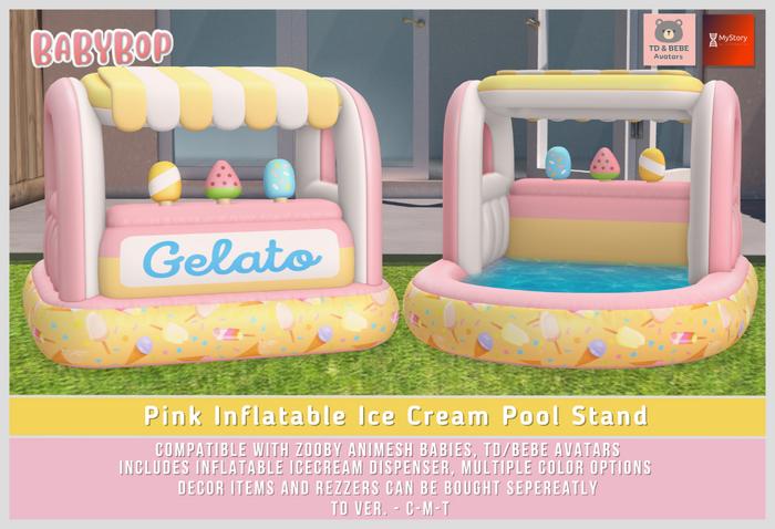 .:bb:.  TD/BEBE - Ice Cream stand - Inflatable Pool - Pink