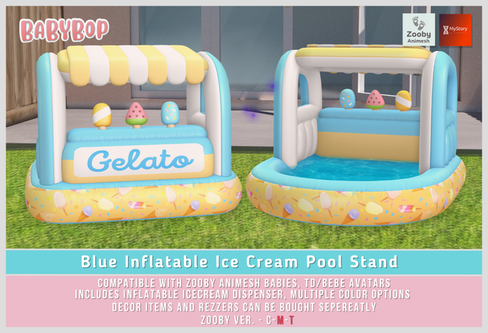 .:bb:. Zooby - Ice Cream stand - Inflatable Pool - Blue