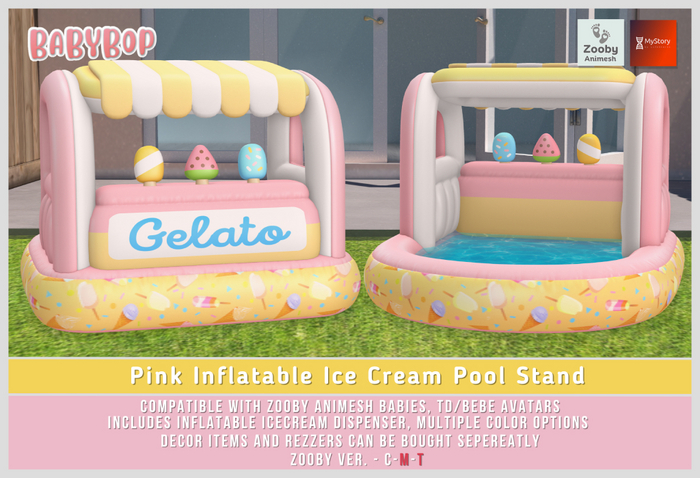 .:bb:. Zooby - Ice Cream stand - Inflatable Pool - Pink