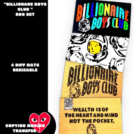 billionare boys club rug set