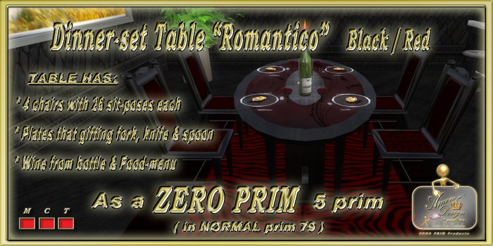 Romantico 4-4 Black/Red ZP-5135