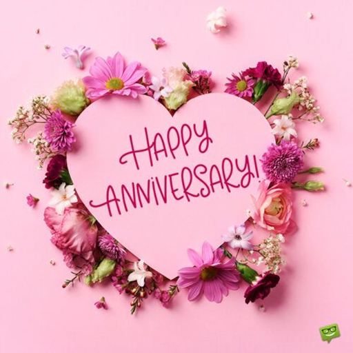 Happy Anniversary Pink Heart