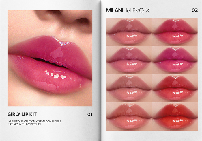 MILANI - "GIRLY" LIP KIT / FATPACK