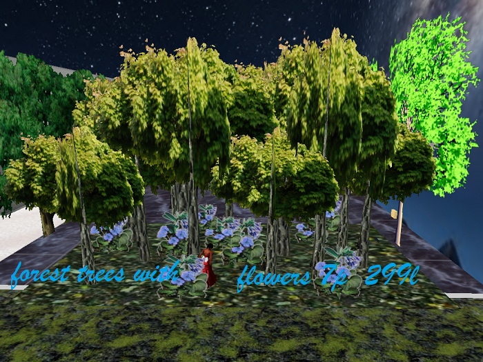 forest wih flowers  trees  3 7p