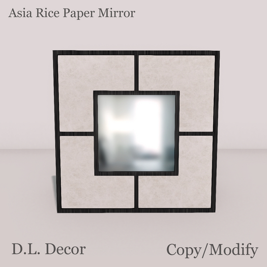 ! D.L. Decor Asia Rice Paper Mirror Mesh Promo
