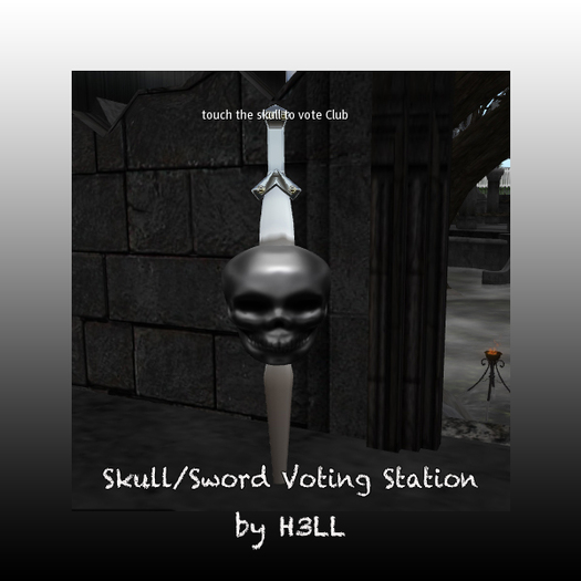 Voting Station Skull with Sword