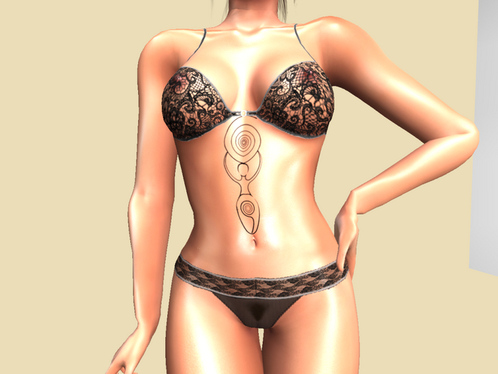 Boom tattoo belly black w