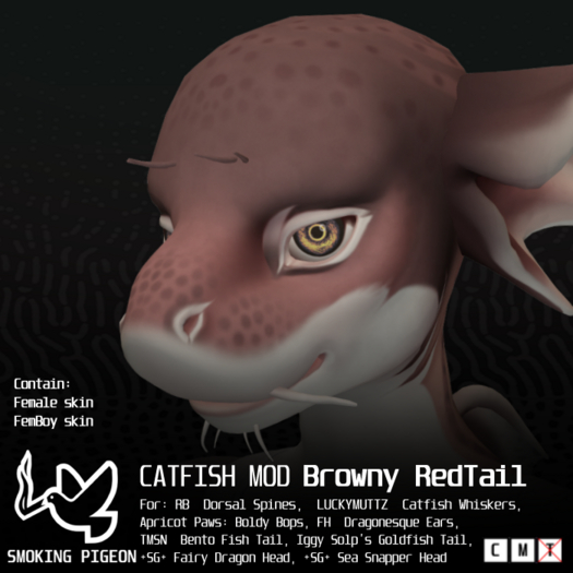 (SMOKING PIGEON) CATFISH Mod Browny RedTail
